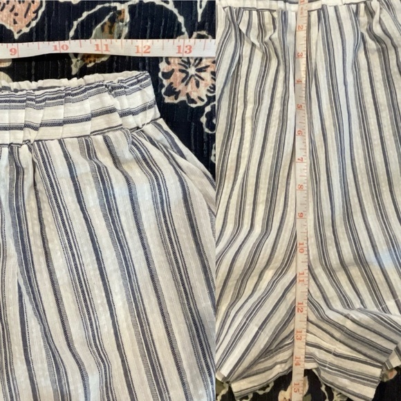New Commense Gray Striped Shorts Set S US 6 Long Sleeves Pockets Oversized NWT - Picture 14 of 16
